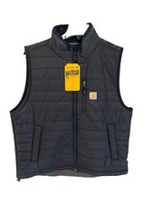 Carhartt Rain Defender Relaxed Fit Lightweight Insulated Vest for Men, Black, L