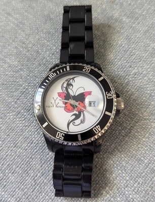 Toy Watch Mavilla Black Bracelet Butterfly Tattoo Date New  display picture 1