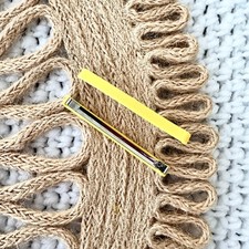 Vintage Goody USA Stay Tight Clip Hair Barrettes Bright Yellow Lot of 2 80s 90s