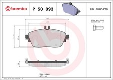 BREMBO Bremsbelagsatz Scheibenbremse XTRA LINE P 50 093X für CLA INFINITI Q30