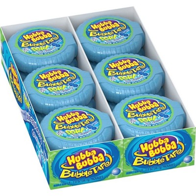 Hubba Bubba Bubble Gum Tape Blue Raspberry Chewing Gum Bulk Pack 2oz (71