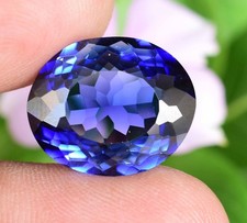 Flawless 15.00 Ct Natural Blue Ceylon Sapphire AGL Certified Oval Loose Gemstone