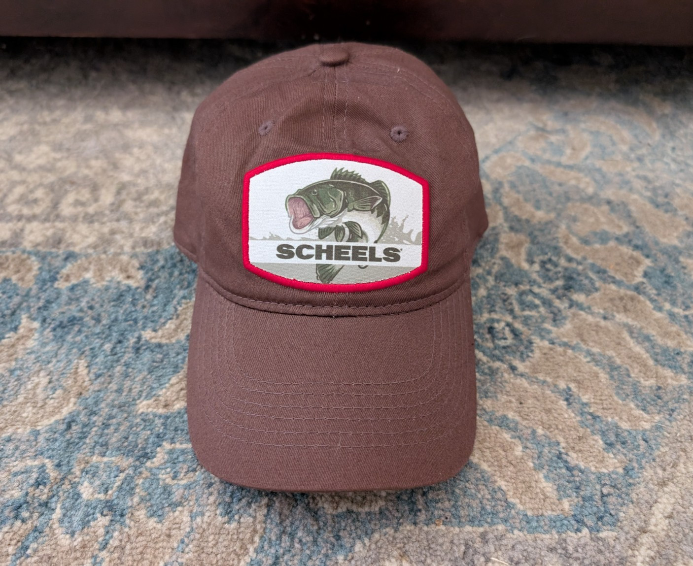 SCHEELS Baseball Hat Brown Fishing Patch Trucker … - image 1