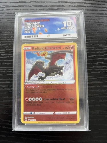 2023 CROWN ZENITH RADIANT CHARIZARD HOLO #020 ACE 10
