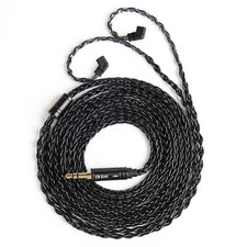 2M Long Recessed 2Pin IEM Cable, in Ear Monitor Replacement QDC 3.5MM, Dark