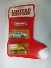 Matchbox Lesney Superfast Christmas Offer stocking- Unimog & Mercedes, card