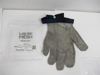 US Mesh USM-1105-L , Stainless Steel Mesh Reversible Glove , Large