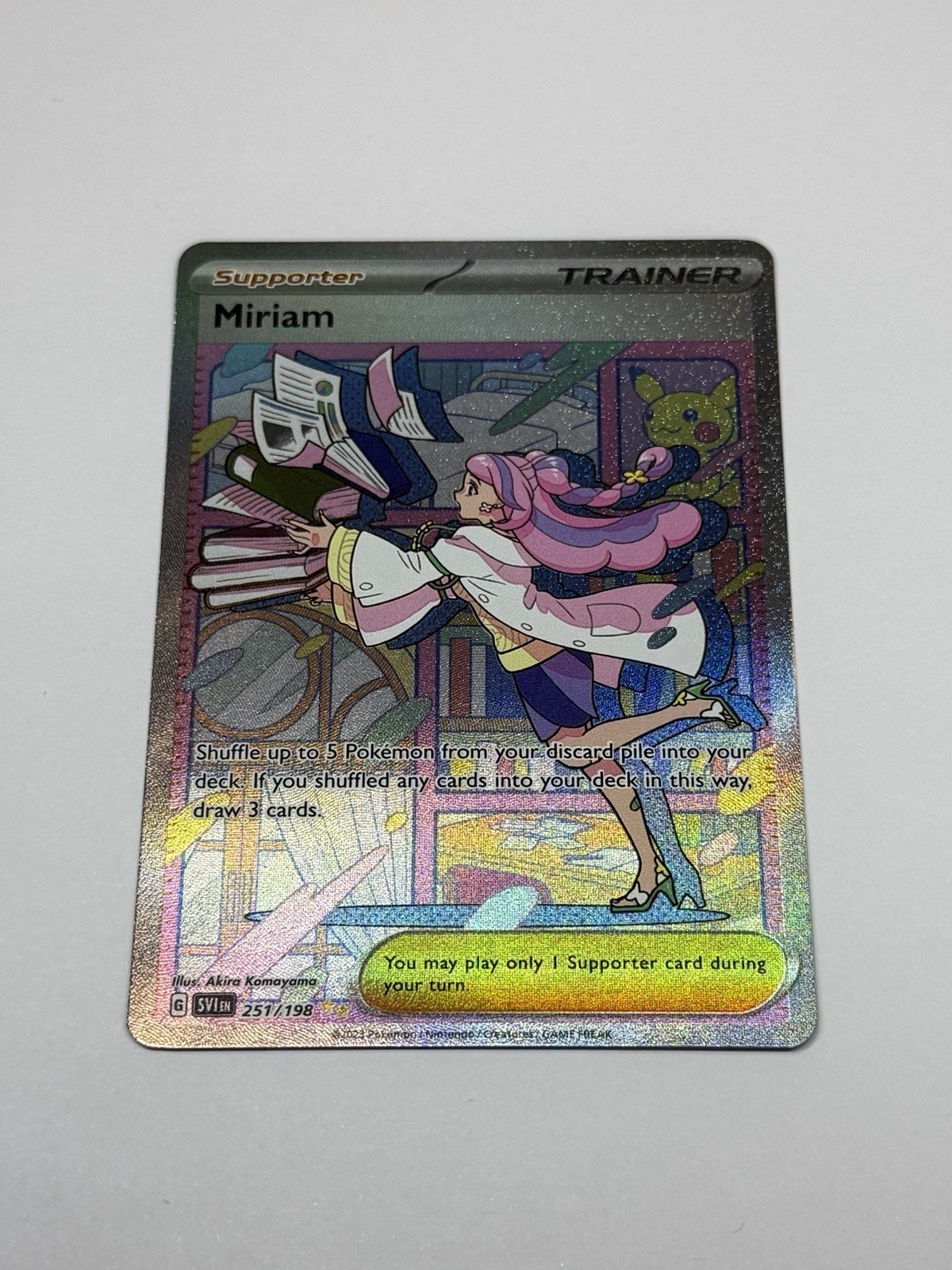 Pokémon Card TCG Miriam Holo Card 251/198 Scarlet & Violet Base Set NM