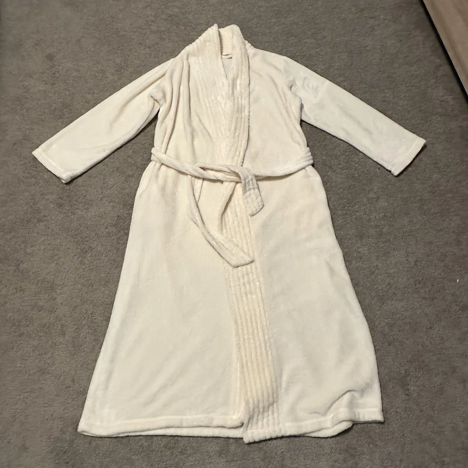 Eberjey Feminino Roupão Pequeno Chalé Cinto Pelúcia Nuvem Marfim - Imagem 2 de 4