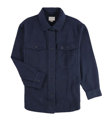 American Eagle Mens Solid Button Up Shirt