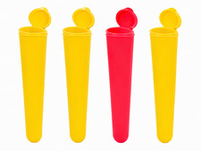 Lot of 4 Reusable Ice Pop Molds DIY Popsicle Freezer Tubes Yogurt Juice Maker