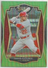 2021 Panini Select Baseball David Fletcher #174 Neon Green Parallel 83/99