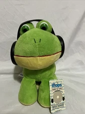 iFlops Share The Tunes Plush Frog Headphone Speaker Connect AUX W/tags Works