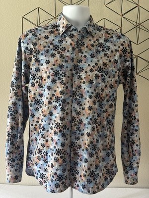 LANSKY BROS x Luchiano Visconti Floral Abstract Button Down Shirt - Men s MD