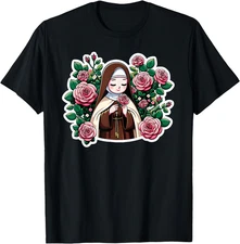 St Therese of Lisieux Kids Little Flower Rose Catholic Saint T-Shirt