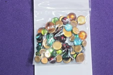 T5-8. VINTAGE PRECIOSA GLASS DOMED CABOCHONS BULK BAG MIX