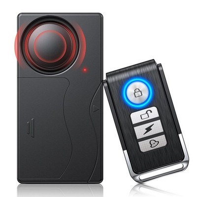 110dB Car Alarm System, Anti-Theft Vibration with 10 Levels WL03, Black 