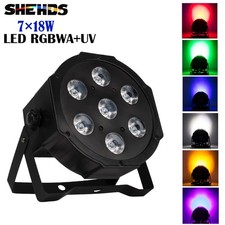 7x18W RGBWA UV 6in1 Par Light LED Beam Wash Lighting Stage Light DJ Party Disco