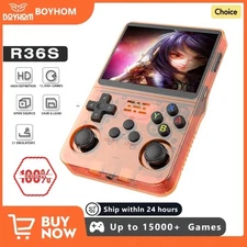 Open Source R36S Retro Handheld Video Game Console Linux System 3.5 Inch IPS Scr
