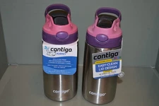 (2) Contigo Kids AUTOSPOUT Insulated Water Bottle 13 Ounce Eggplant Punch
