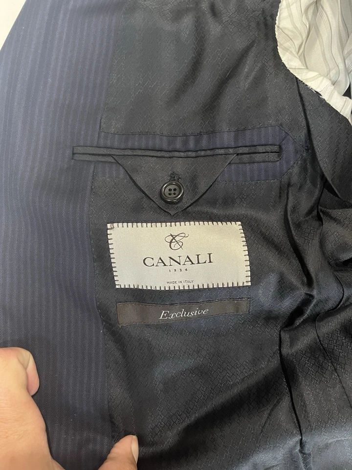Canali Exclusive Super 150’s Men’s Blazer US 42 R Made In Italy Wool - Image 3 of 4