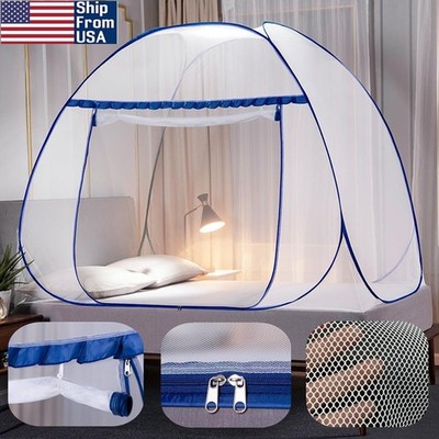 Yurt Mosquito Net for Bed Portable Pop Up Mosquito Netting Tent for Camping New