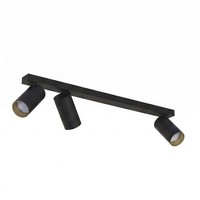 Deckenstrahler Deckenleuchte Schwarz Gold 3-Flammig GU10 70 Cm Lang Schwenkbar