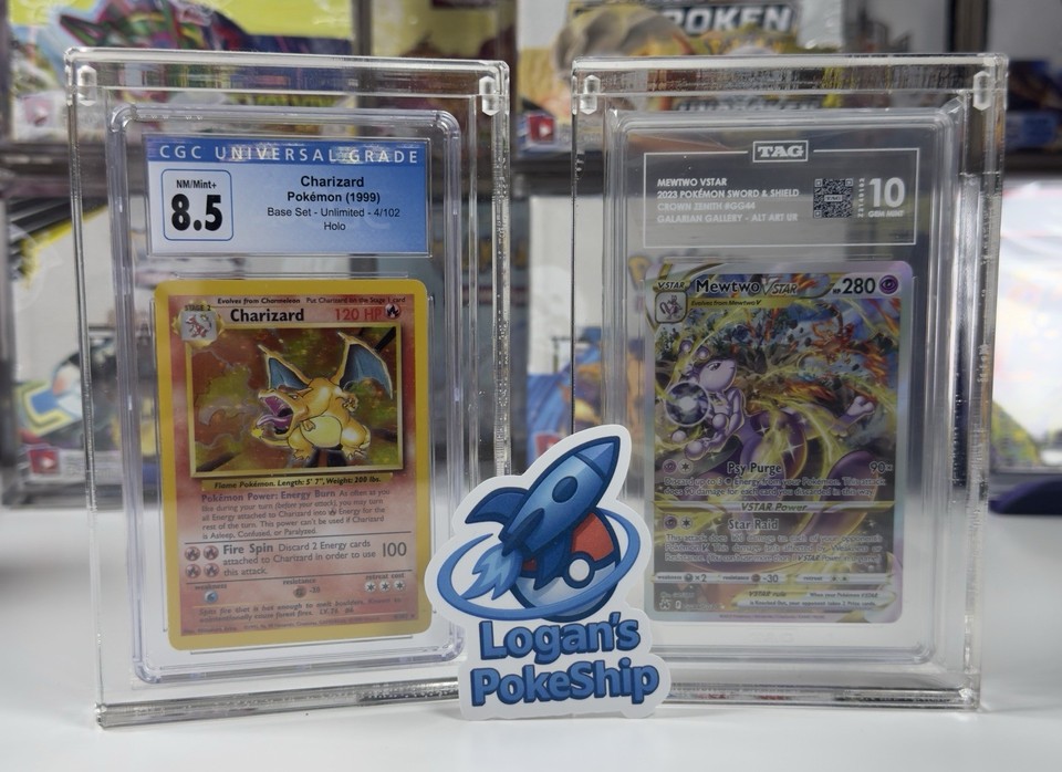 Tag Slab Display PSA TAG CCG Graded Card Slab Acrylic Case Display With Magnetic Lid | eBay