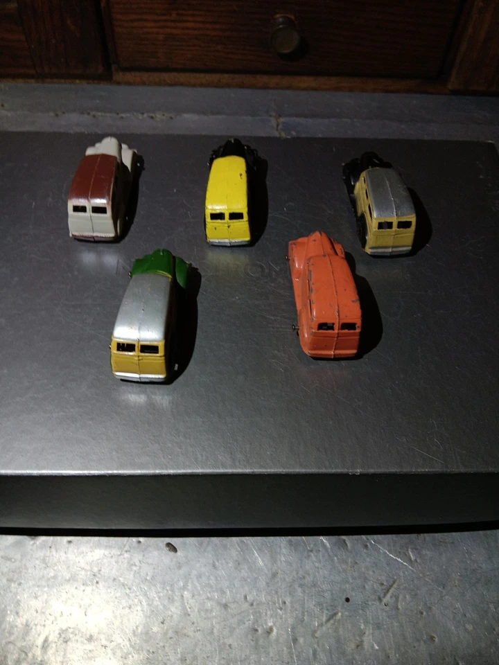 BONITO LOTE DE CINCO VAGONES DE ESTACIÓN FORD TOOTSIETOY #239 1940 Foto 4 de 4