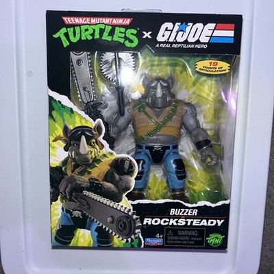 World Of TMNT x G.I. Joe - Buzzer X Rocksteady Action Figure Playmates