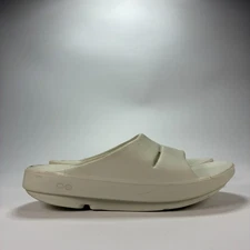 OOFOS OOahh Light Grey Slip On Clogs Recovery Slide Sandals Women's Size 8