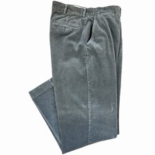 Vintage Polo Ralph Lauren Corduroy Pants Men 33x30 Green Double Pleated