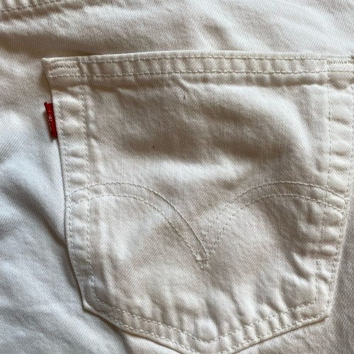 Levi’s 501 Men 36 x 34 White Straight-Leg Jeans Button Front - Picture 8 of 15
