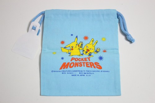 Tomy Retro Pokemon Bolsa con Cordón Pikachu y Elekid con Etiqueta de Japón/ ¡Nuevo! - Imagen 6 de 12