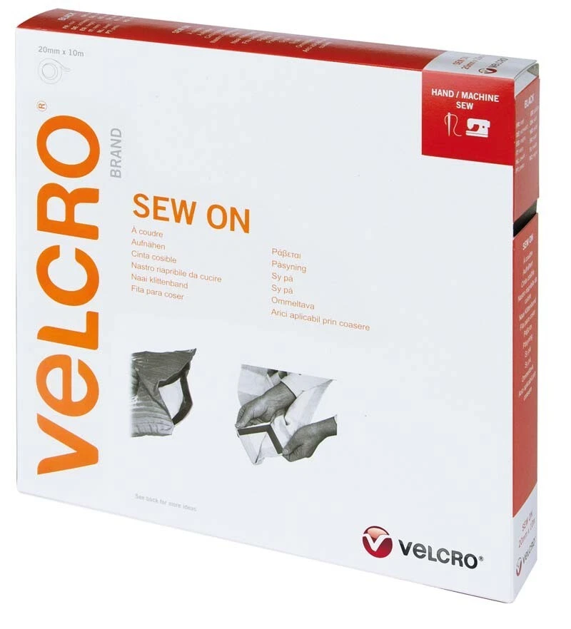 VELCRO Sew On Hook & Loop Tape – Black, White, Beige – Multiple Sizes - Image 2 of 4