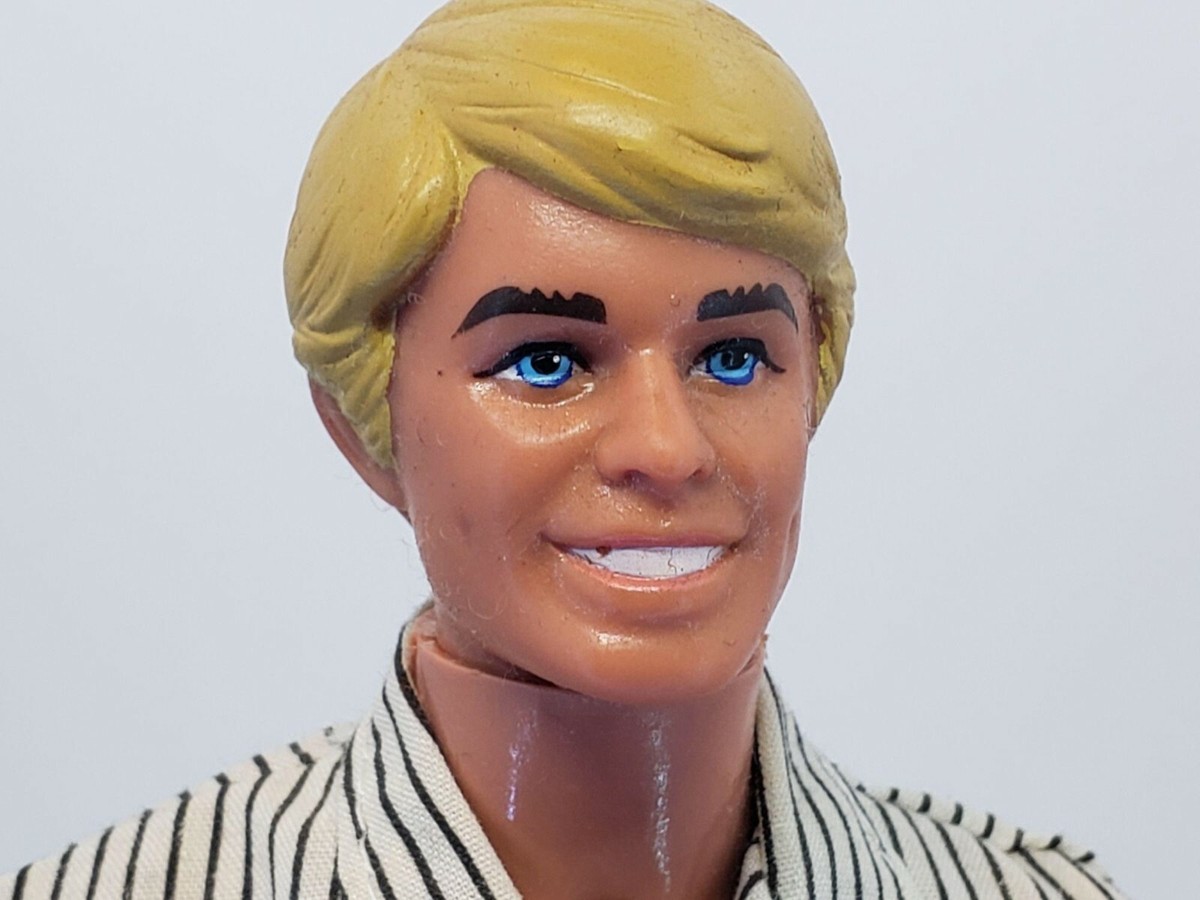 Vintage Malibu Ken 1978 Wearing A Suit With Shoes Blonde Painted