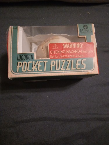 Go! Games Pocket IQ Wooden Puzzle Solid Wood Brain Teaser Travel - Picture 2 of 3