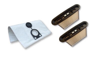 2 PES Filter + 5 hochwertige Pro Filtersäcke für emm Hamach  HMV 6-L EA / PA