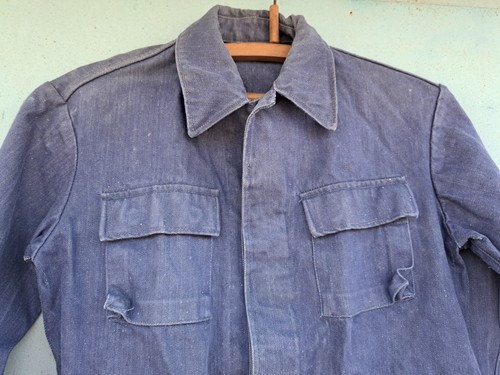 Soviet russian army field blue jacket afganka jeans fabric size 46-4 new - Picture 2 of 11