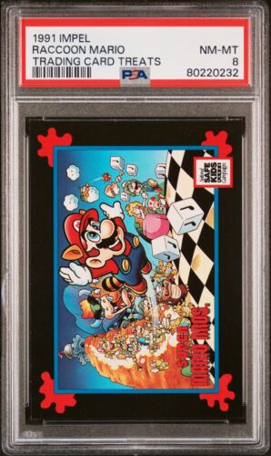 1991 Impel Trading Card Treats Raccoon Mario PSA 8 NM/MT POP 3 only 2 higher - Picture 1 of 2