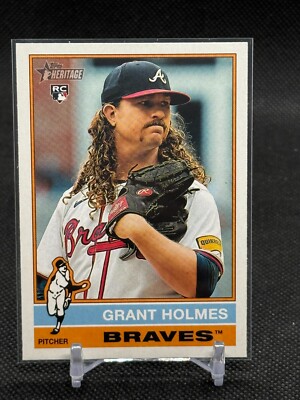 2025 Topps Heritage Grant Holmes ROOKIE #22 - Atlanta Braves