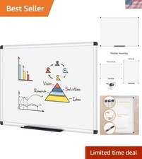 Dry Erase Board/Whiteboard, 36 X 24 Inches, Wall Mounted Board for School Off...