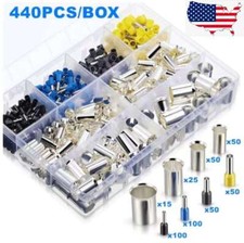 440pcs Wire Ferrules Kits Ferrules Wire Ends Terminals Crimp Terminal Connector
