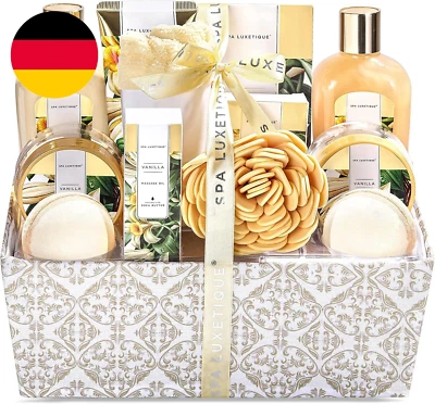 SPA LUXETIQUE Geschenk Für Freundin - 12 Tlg. Geschenkset Vanilleduft Mit Badesa