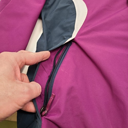 The NORTH FACE Hyvent Girls Full Zip Purple Pink Rain Jacket Shell Coat XL (18) - Picture 9 of 12