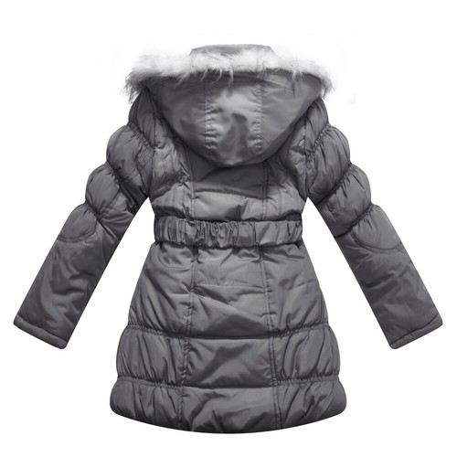 RH Winter Kids Girls Faux Fur Hood Belted Padded Quilted Coat Jacket Vest RH0784 - Picture 10 of 18