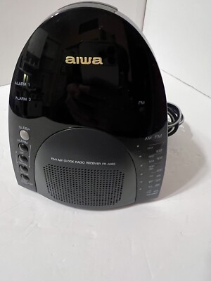 Aiwa Digital Clock AM/FM Radio Receiver FR-A305U, Dual Alarm, 60Hz