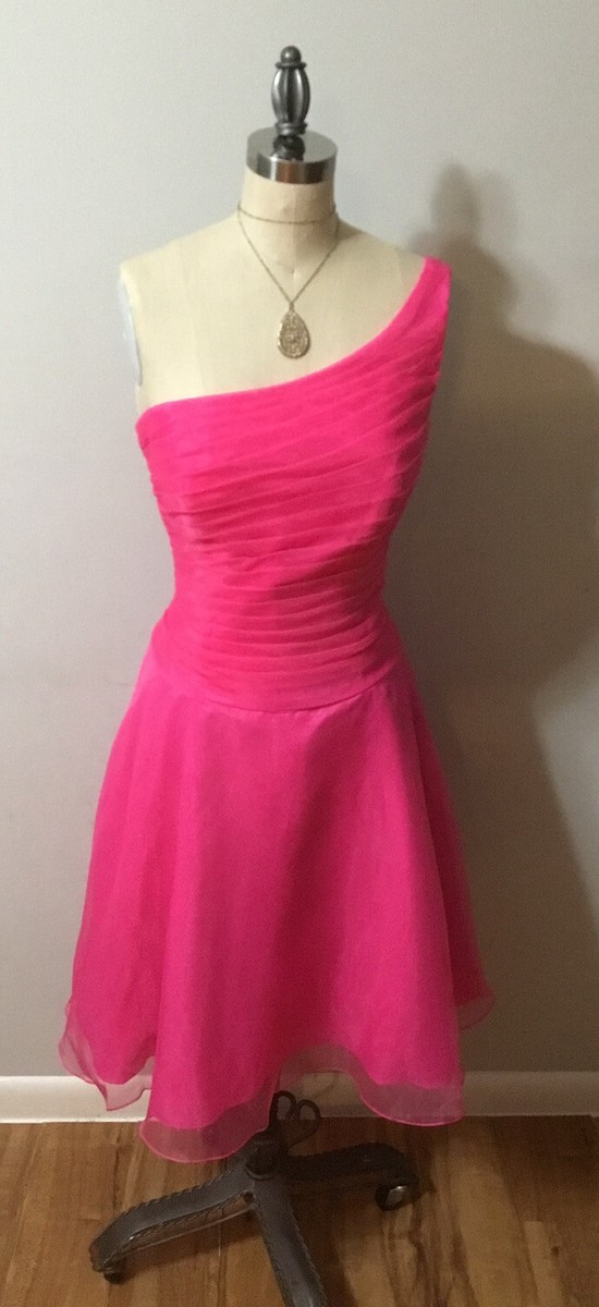 open lace back dress Hot Pink Short Dress main image 0