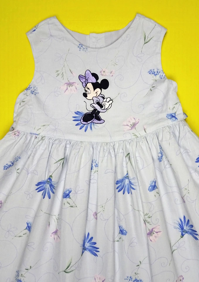 Vestido sin mangas vintage de Minnie Mouse para niñas 4 5 bordado de colección The Disney Store Foto 2 de 4