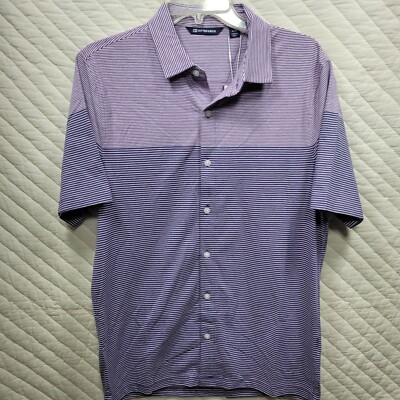 NEW Cutter & Buck  Shirt Men Medium Purple CB DryTec